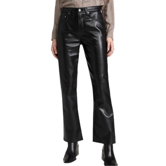 AGOLDE • Recycled Leather Relaxed Boot Pant in Detox - Picture 1 of 15